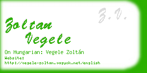 zoltan vegele business card